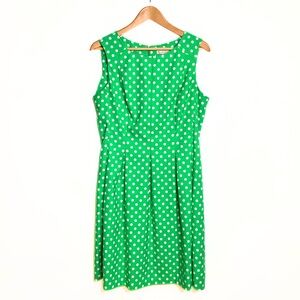 Established 1962 Green Polka Dot Dress Womens SZ 14 Retro Cottagecore Fairycore